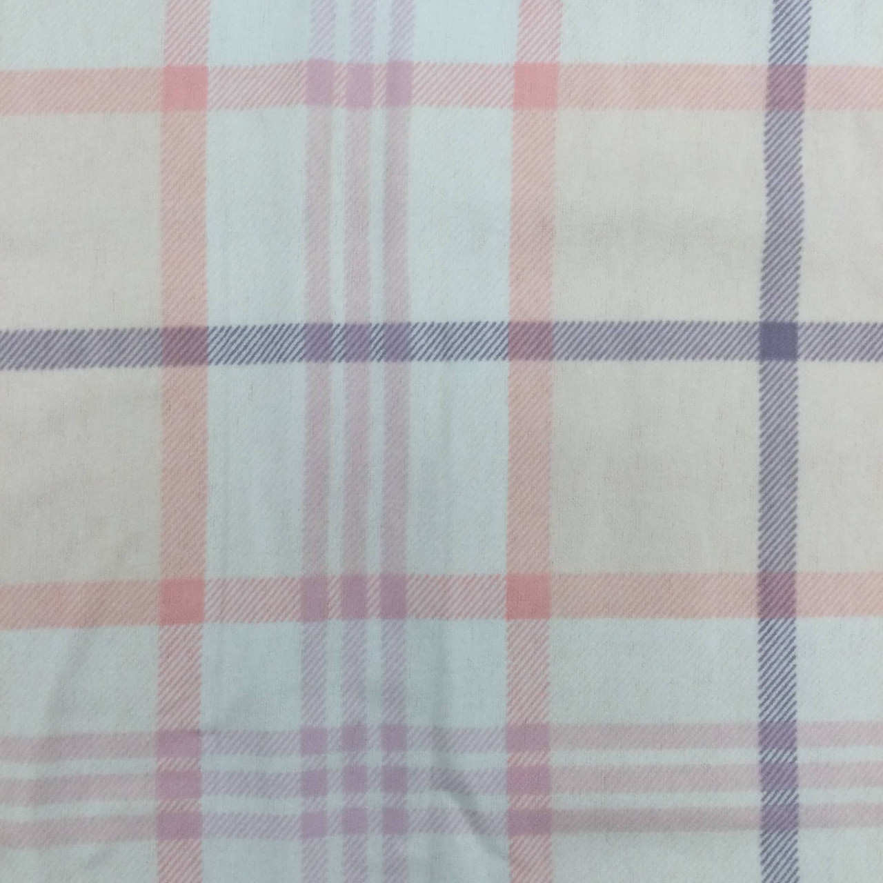 Plaid in Light Pink and Lavender | Juvenile Flannel Fabric | 44 Wide | 100%  Cotton | By The Yard 156